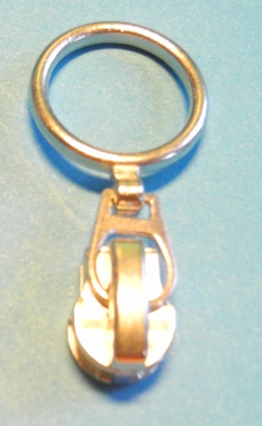 Reißverschluß Schieber 6 mm mit Ring, silber